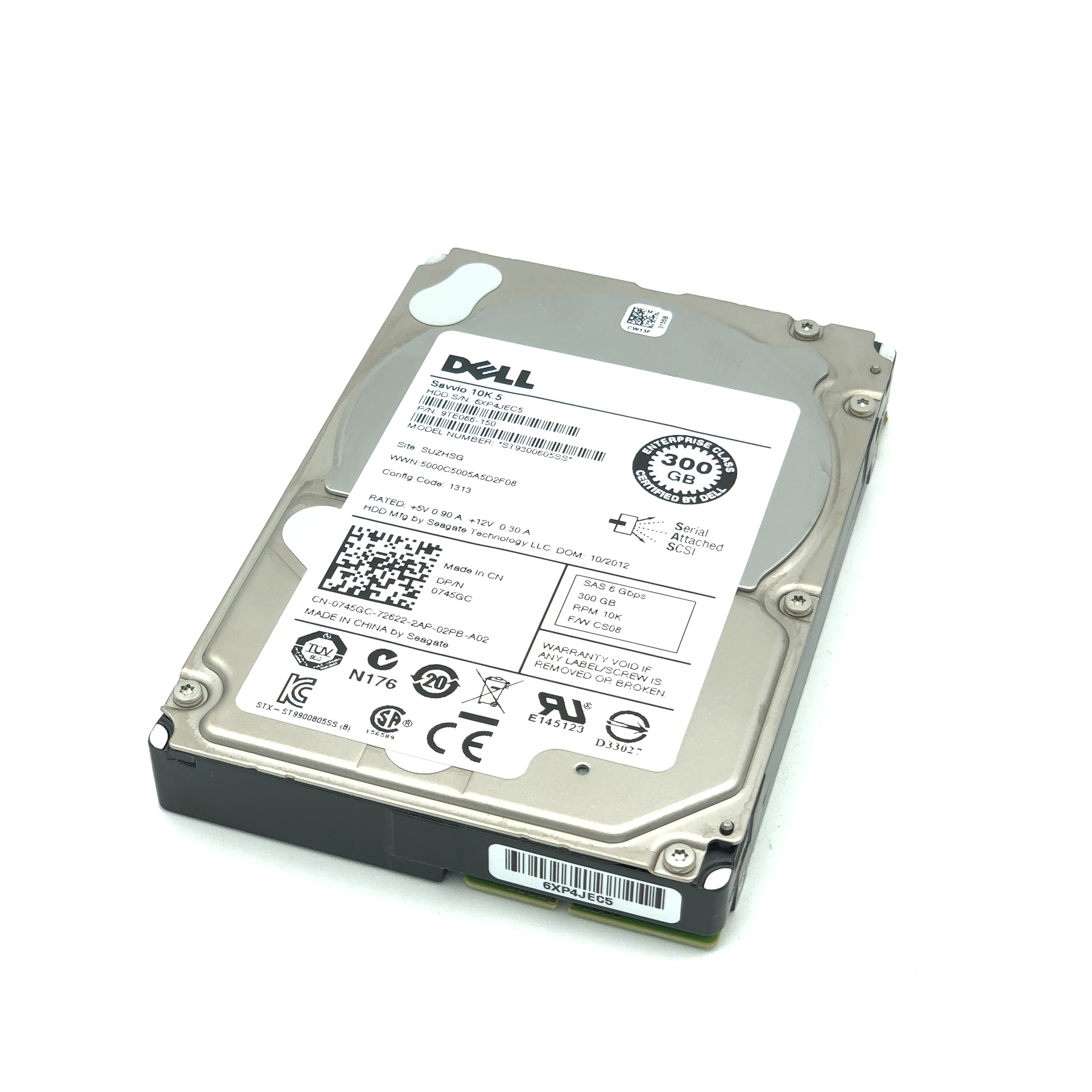 Dell 300 GB SAS 10K 2.5" 6G HDD 0745GC 745GC