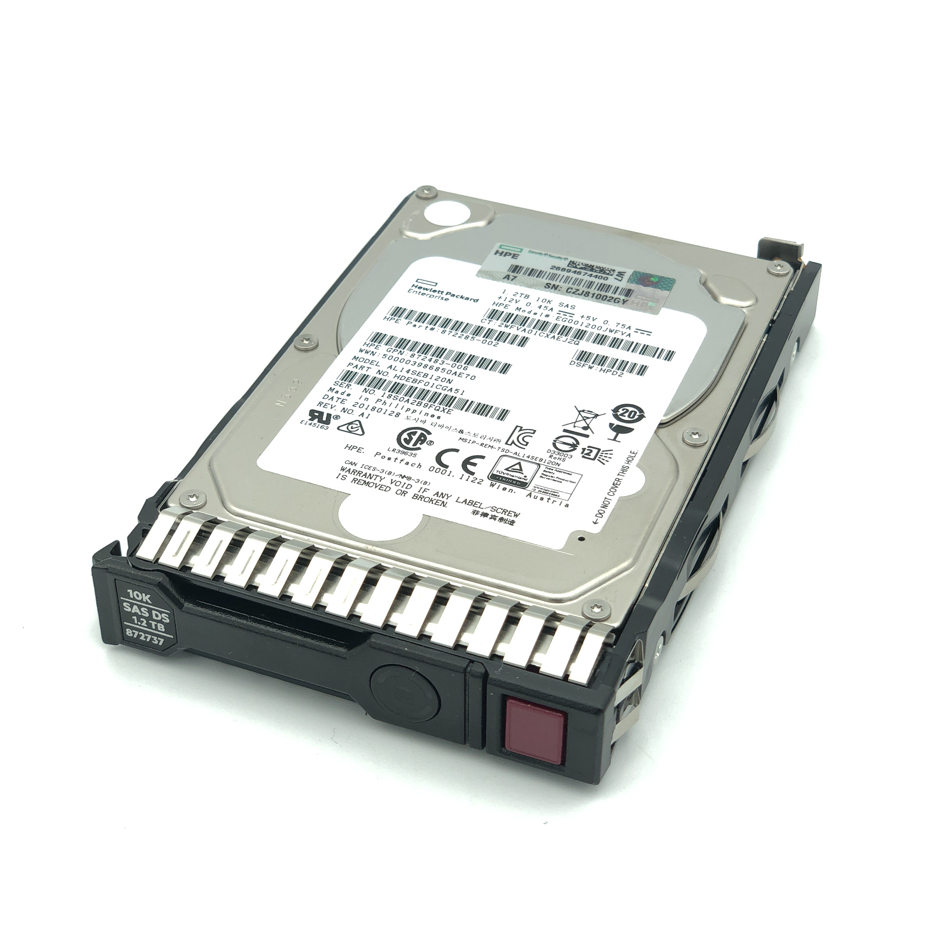 HP 1.2 TB SAS 10K 12G 2.5" 872737-001 872283-003 872479-B21