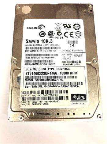 Sun 146 GB SAS 10K 2.5" HDD 540-7868-01